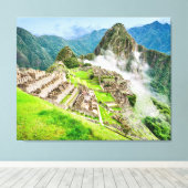 Machu Picchu groot canvas Afdruk (Insitu (Houten vloer))