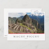 Machu Picchu, hoofdstad Peru Briefkaart (Voorkant / Achterkant)