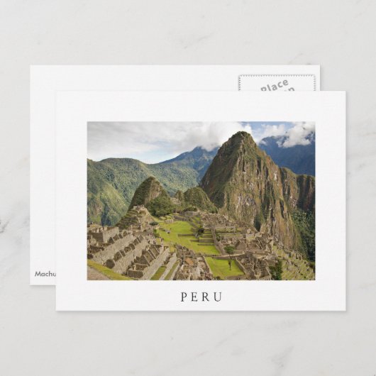 Machu Picchu, hoofdstad van het witte briefkaart P (Voorkant / Achterkant)