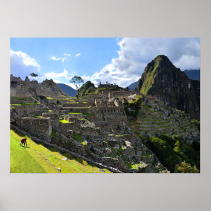 Machu Picchu in de middag, Peru Poster