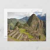 Machu Picchu, inca ville au Pérou carte postale (Devant / Derrière)