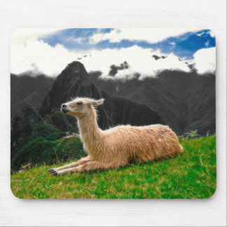 Machu Picchu Llama - Mousepad Muismat