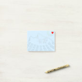 Machu-Picchu Mountain Silhouette Post-it® Notes (Op bureau)