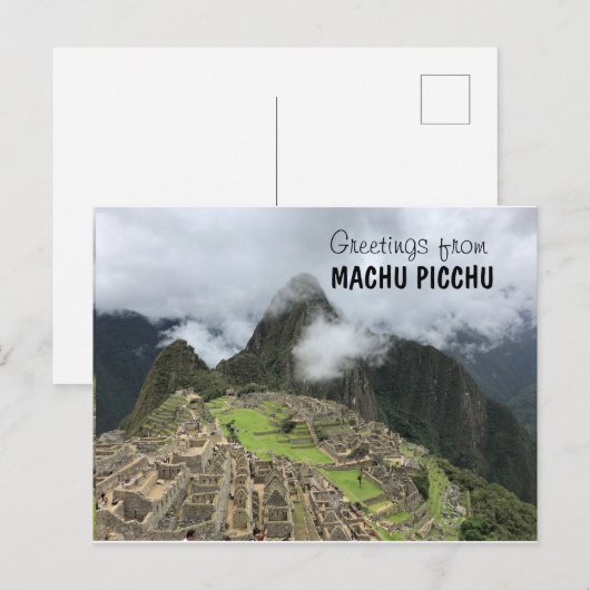 Machu Picchu, Pérou Carte postale (Devant / Derrière)