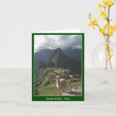 Machu Picchu Pérou - carte vierge (Fleur jaune)