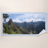 Machu Picchu Pérou, serviette de plage bleue de (Devant)