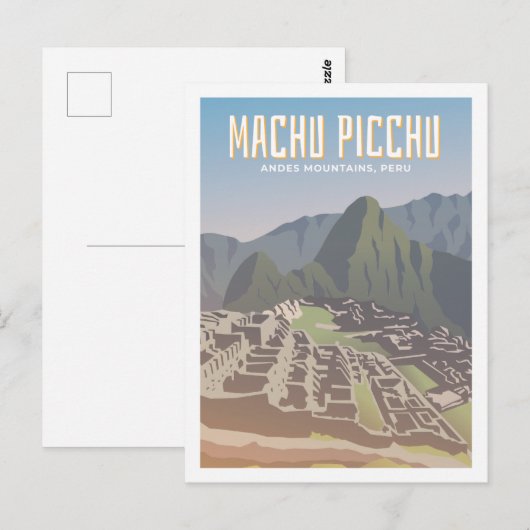 Machu Picchu Peru Beroemde reisplaats Briefkaart (Voorkant / Achterkant)