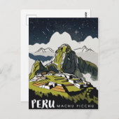 Machu Picchu, Peru Briefkaart (Voorkant / Achterkant)