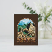 Machu Picchu Peru  Emblem Briefkaart (Staand voorkant)