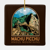 Machu Picchu Peru  Emblem Keramisch Ornament (Achterkant)
