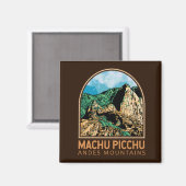 Machu Picchu Peru Emblem Magneet (Voorkant / Achterkant)
