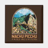 Machu Picchu Peru  Emblem Magneet (Voorkant)