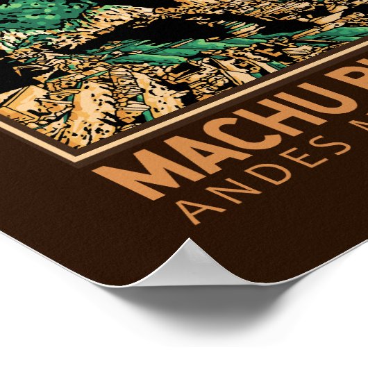 Machu Picchu Peru  Emblem Poster (Hoek)