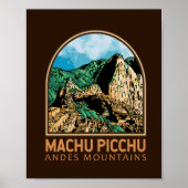 Machu Picchu Peru  Emblem Poster (Voorkant)
