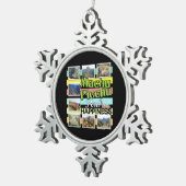 Machu Picchu Peru Geluk Tin Sneeuwvlok Ornament (Rechts)