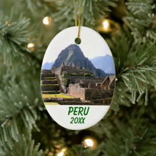 Machu Picchu Peru - Huayna Picchu Mountain Keramisch Ornament