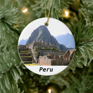 Machu Picchu Peru - Huayna Picchu Mountain Keramisch Ornament