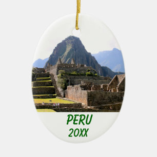 Machu Picchu Peru - Huayna Picchu Mountain Keramisch Ornament