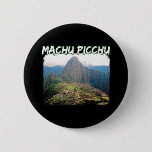 Machu Picchu Peru - Huayna Picchu Mountain Ronde Button 5,7 Cm
