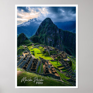 Machu Picchu Peru is de prachtige toeristische pla Poster