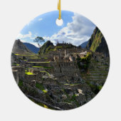Machu Picchu, Peru Keramisch Ornament (Achterkant)