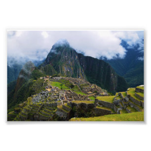 Machu Picchu, Peru, Overlook Foto Afdruk