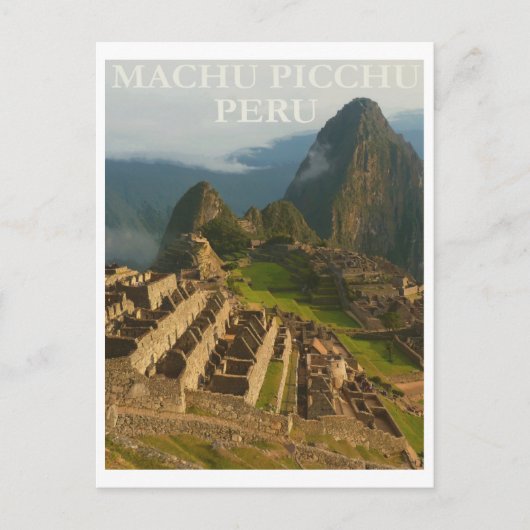 Machu Picchu Peru, Reis Briefkaart (Voorkant)