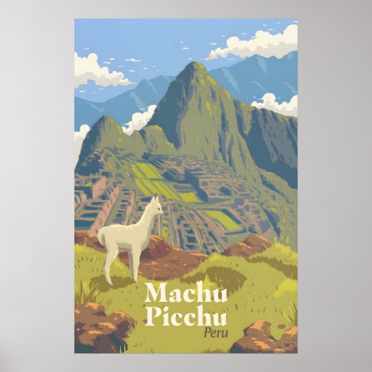 Machu Picchu Peru Reisposter Poster (Voorkant)