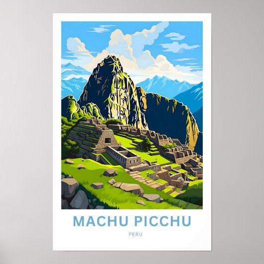 Machu Picchu Peru Reisprint Poster (Voorkant)