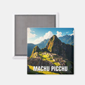Machu Picchu Peru Reissouvenir Magneet (Voorkant / Achterkant)