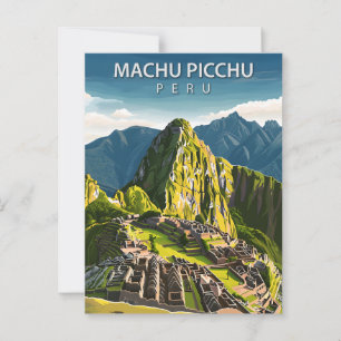 Machu Picchu Peru Reizen Inca Ruïnes Briefkaart