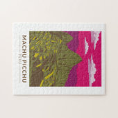 Machu Picchu Peru Reizen Kunst Retro Legpuzzel (Horizontaal)