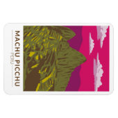 Machu Picchu Peru Reizen Kunst Retro Magneet (Horizontaal)