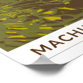 Machu Picchu Peru Reizen Kunst Retro Poster (Hoek)