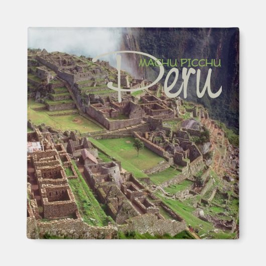 MACHU PICCHU Peru Reizen Souvenir Magnet Magneet (Voorkant)