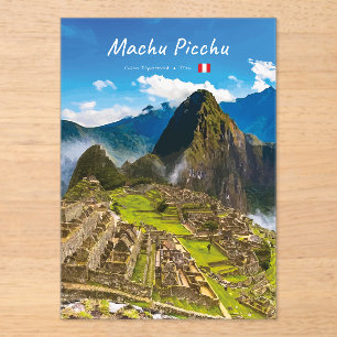Machu Picchu, Peru - Ruïnes van Inca-citadel Acryl Uitnodigingen