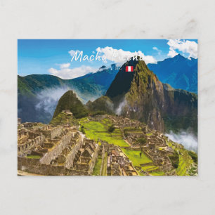 Machu Picchu, Peru - Ruïnes van Inca-citadel Briefkaart