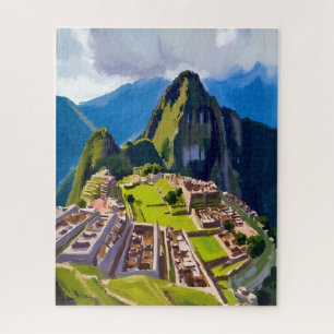 Machu Picchu Peru Schilderij Legpuzzel