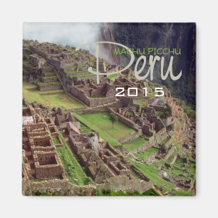 MACHU PICCHU Peru Souvenir Magnet Change Year Magneet