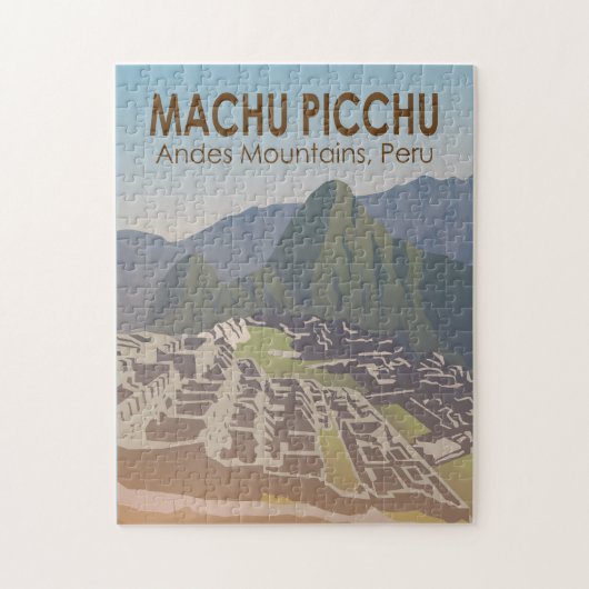 Machu Picchu Peru Travel Art Legpuzzel (Verticaal)