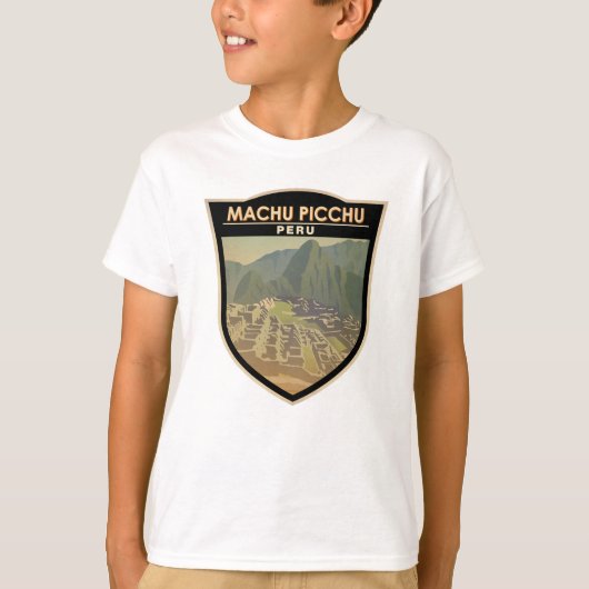 Machu Picchu Peru Travel Art T-shirt (Voorkant)
