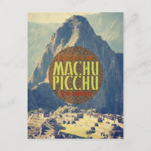Machu Picchu Peru Travel Briefkaart