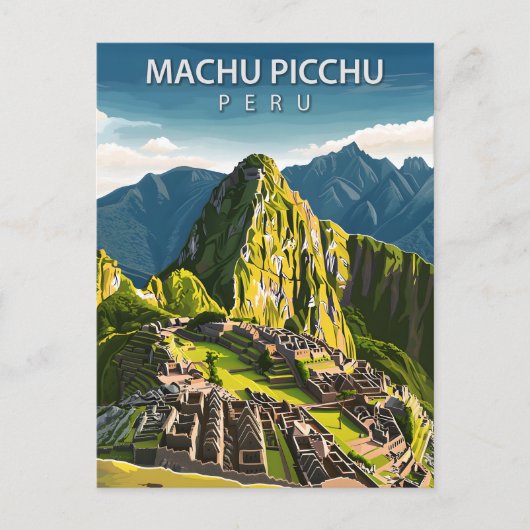 Machu Picchu Peru Travel Inca Ruins Briefkaart (Voorkant)