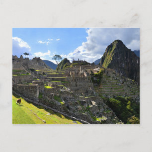 Machu Picchu, Peru, vanmiddag Briefkaart