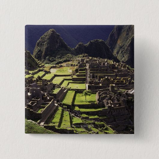 Machu Picchu, Peru Vierkante Button 5,1 Cm (Voorkant)
