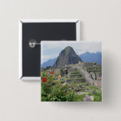Machu Picchu, Peru Vierkante Button 5,1 Cm (Voorkant /achterkant)