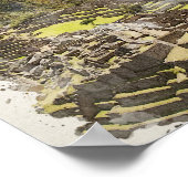 Machu Picchu Peru Waterverf Poster (Hoek)