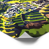 Machu Picchu Peru Zuid-Amerika Reizen Kunst Vintag Poster (Hoek)