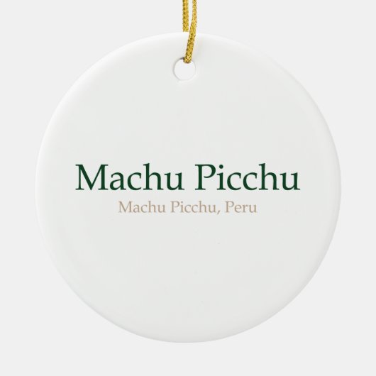 Machu Picchu, PeruMachu Picchu Keramisch Ornament (Voorkant)