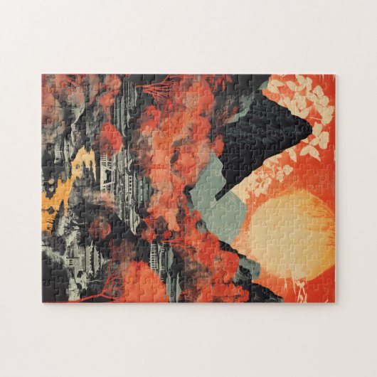 Machu Picchu Reizen Kunst  puzzel Legpuzzel (Horizontaal)